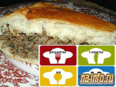 Интересный рецепт постного пирога из гречневой каши с грибами