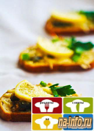 Рецепт приготовления - Новогодние запеченные бутерброды со шпротами