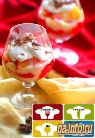 Интересный рецепт на День Святого Валентина - Десерт с заварным кремом и желе